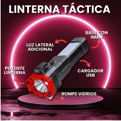 Linterna Multifuncional 4 En 1 Recargable
