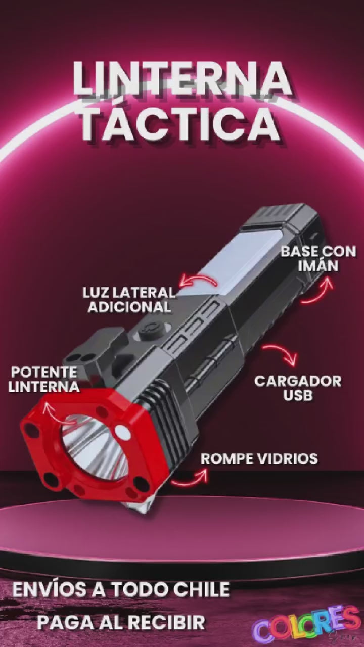 Linterna Multifuncional 4 En 1 Recargable
